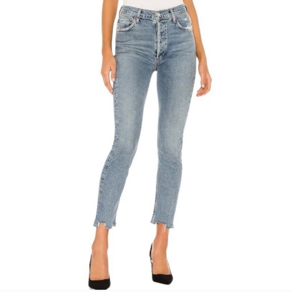 Agolde Nico Light Blue Skinny Jeans